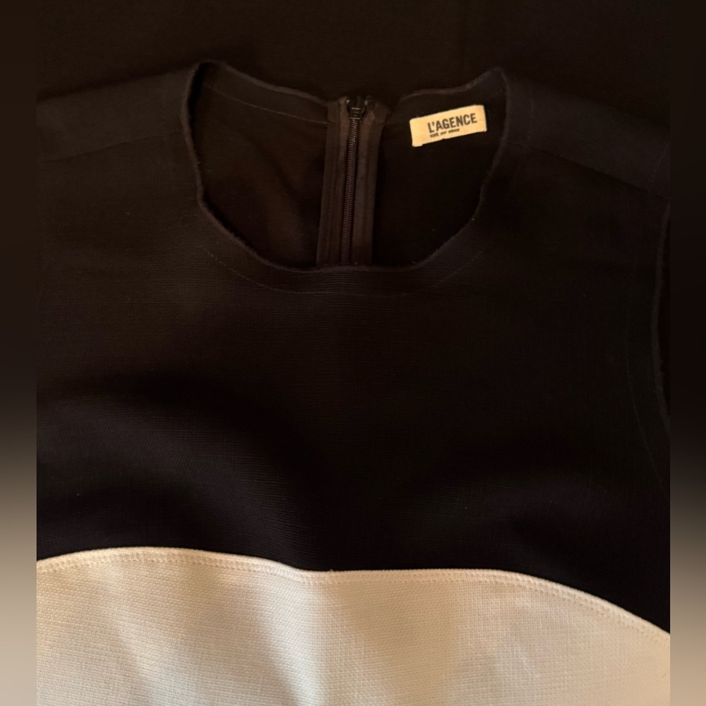 L'AGENCE Black and White Women's Dress - Picture 3 of 6
